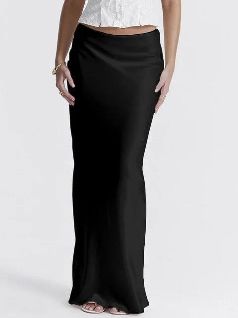 Eleganter Maxirock Damen Mit Seitenschlitz, Vielseitiger Sommerrock Lang Für Freizeit Und Formelle Anlässe 4