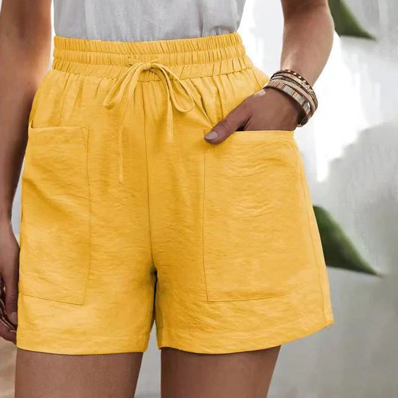 Variant image for Lässige Shorts Herren Mit Taschen, Atmungsaktive Kurze Hosen Für Den Alltag, Leinenmischung-33