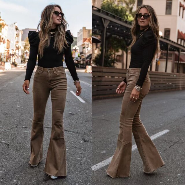 Variant image for Elegante Weitbeinhosen Damen Mit Hoher Taille, Ideal Für Lässige Und Formelle Anlässe-8