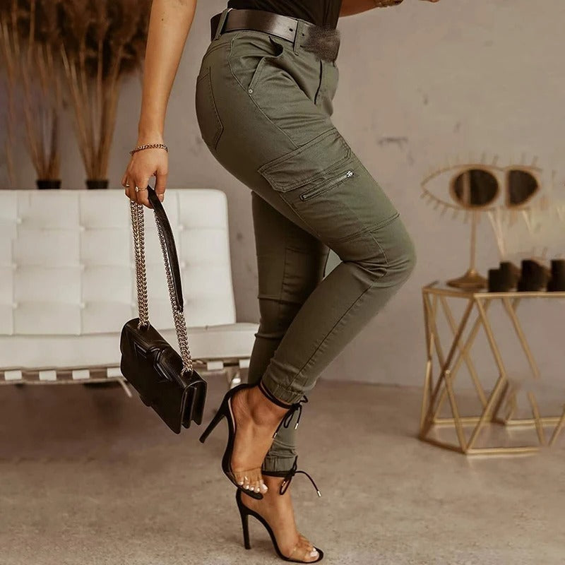Stilvolle Frauen Jeans Hosen Mit Taschen Aus Bequemem Stretchstoff Und Moderner Passform-3