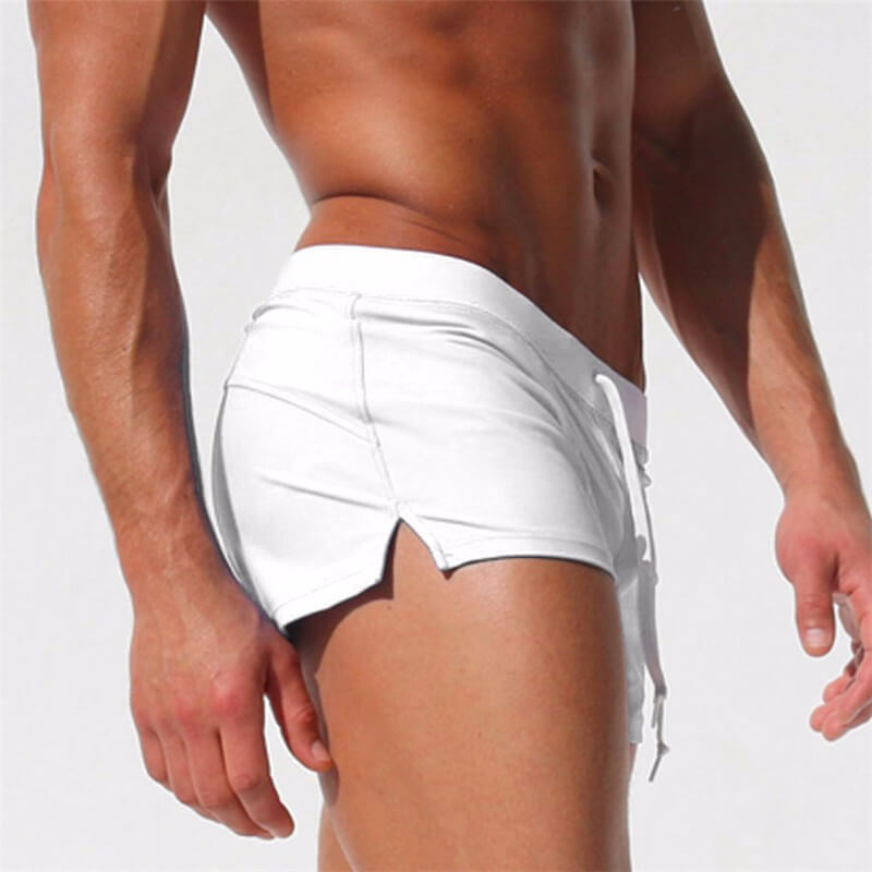 Herren Badehose Schwimmshorts Schnelltrocknend Mit Verstellbarem Bund Und Seitentasche Für Wassersport-4