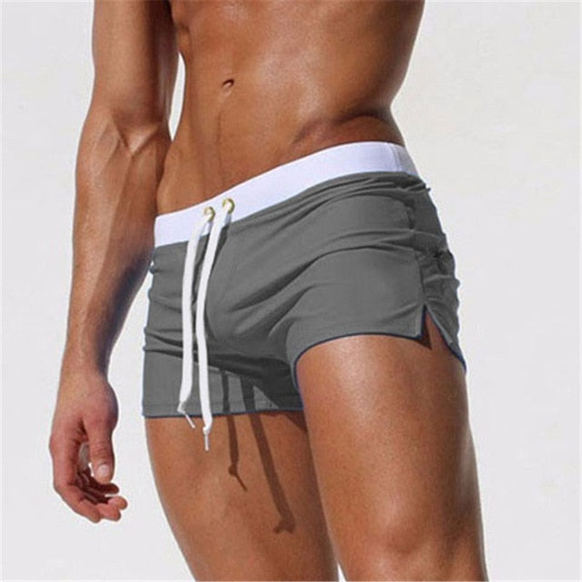 Variant image for Herren Badehose Schwimmshorts Schnelltrocknend Mit Verstellbarem Bund Und Seitentasche Für Wassersport-48