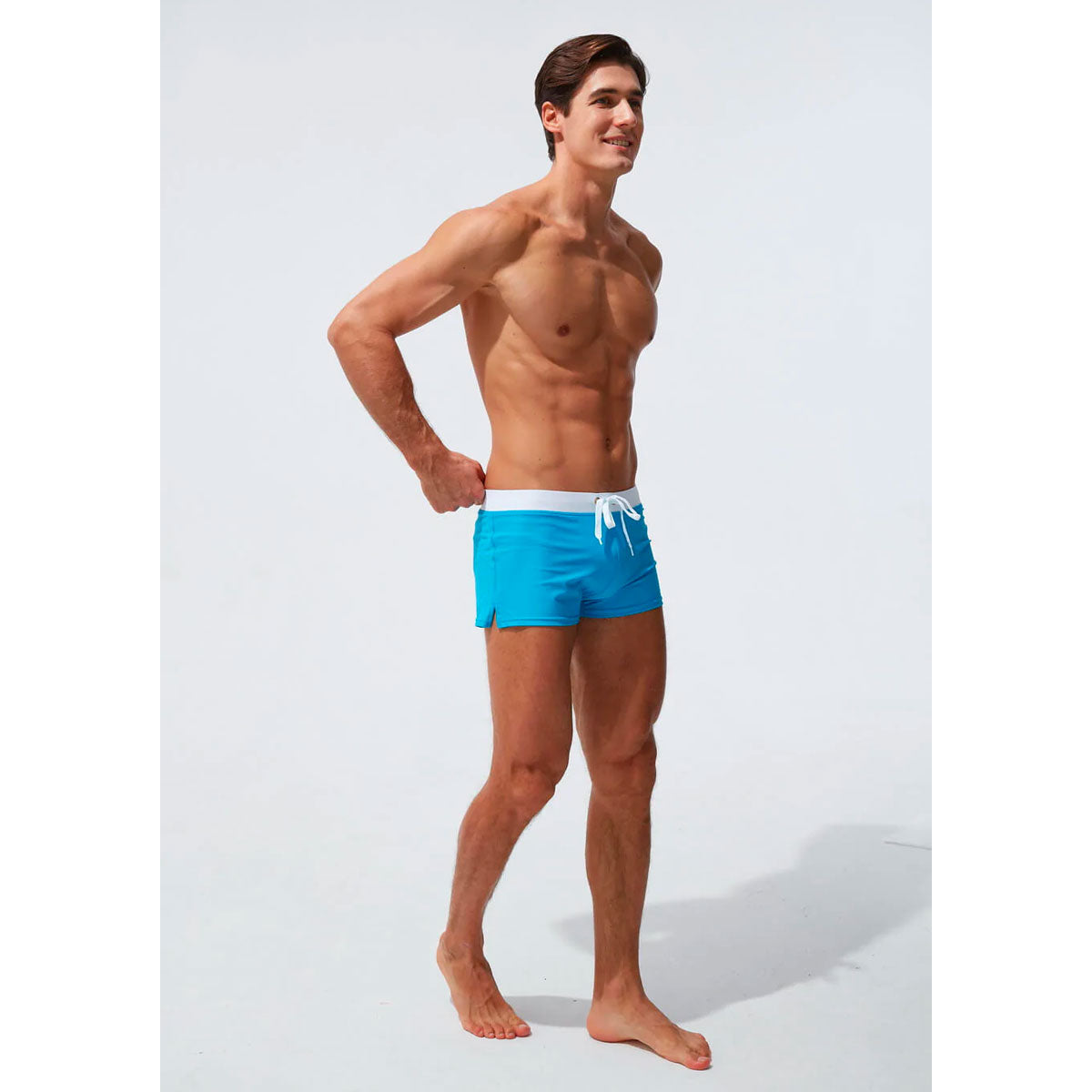 Herren Badehose Schwimmshorts Schnelltrocknend Mit Verstellbarem Bund Und Seitentasche Für Wassersport-5