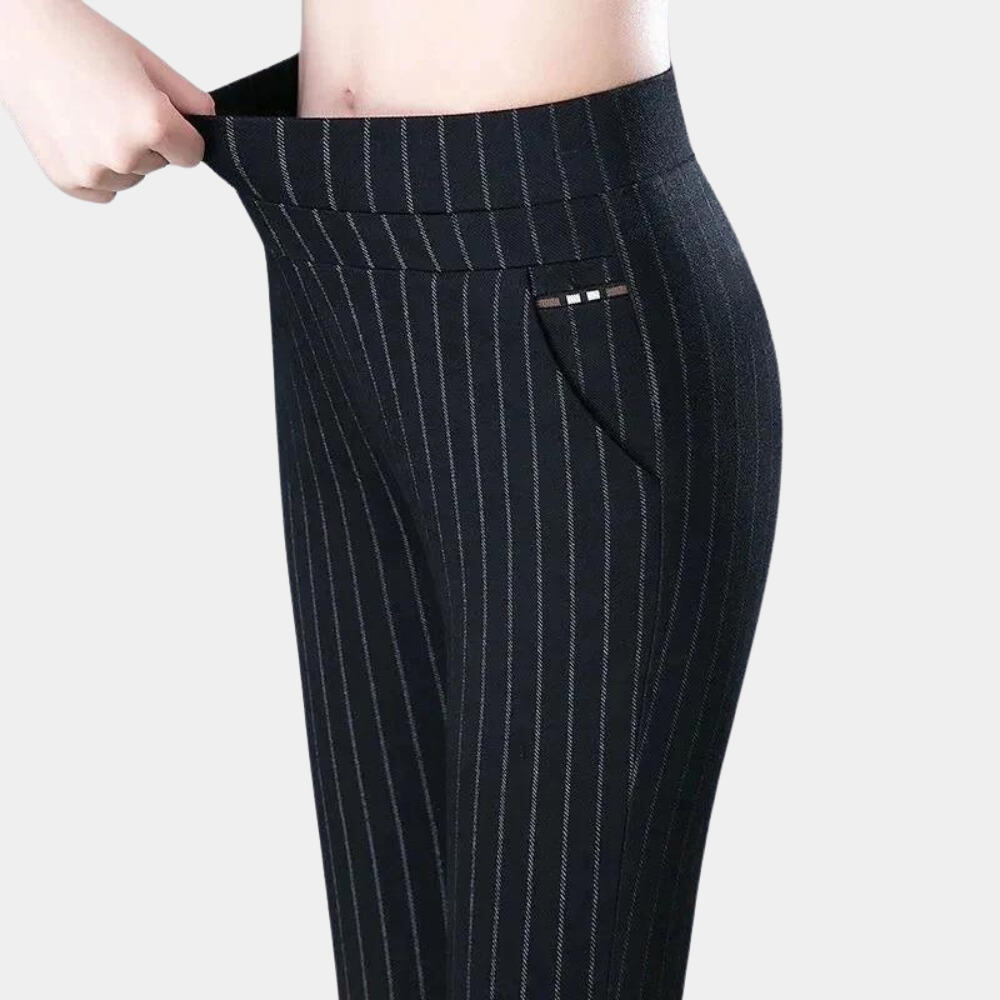 Variant image for Hohe Taille Stretchhosen Damen, Komfortable Stoffhose für Büro und Freizeit, Größen M-4XL-10