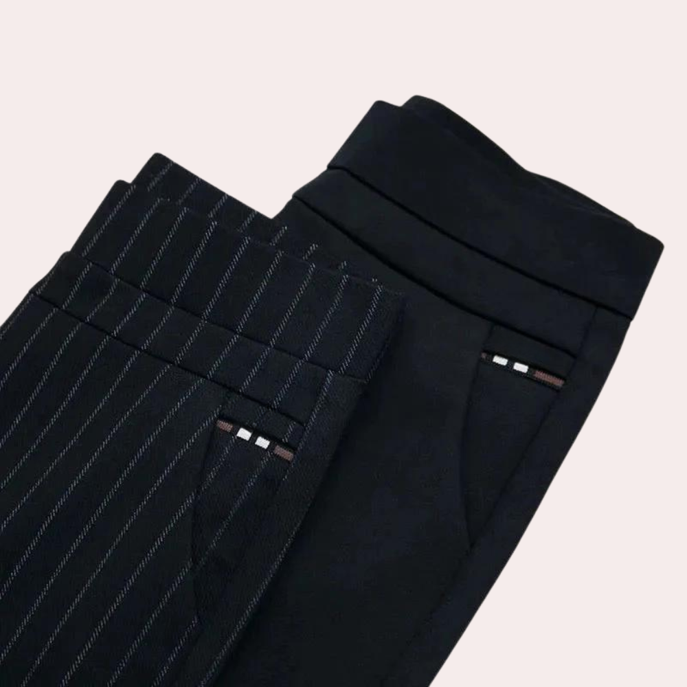 Hohe Taille Stretchhosen Damen, Komfortable Stoffhose für Büro und Freizeit, Größen M-4XL-5