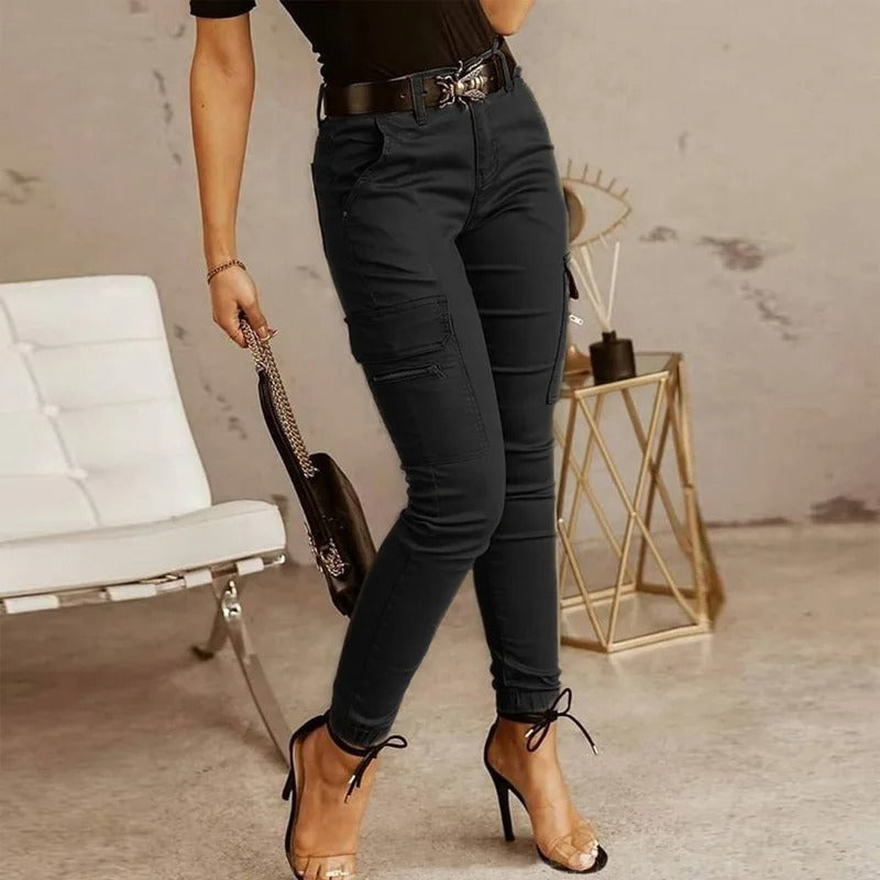 Variant image for Stilvolle Frauen Jeans Hosen Mit Taschen Aus Bequemem Stretchstoff Und Moderner Passform-6