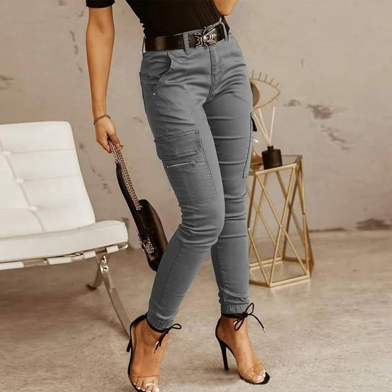Stilvolle Frauen Jeans Hosen Mit Taschen Aus Bequemem Stretchstoff Und Moderner Passform-6
