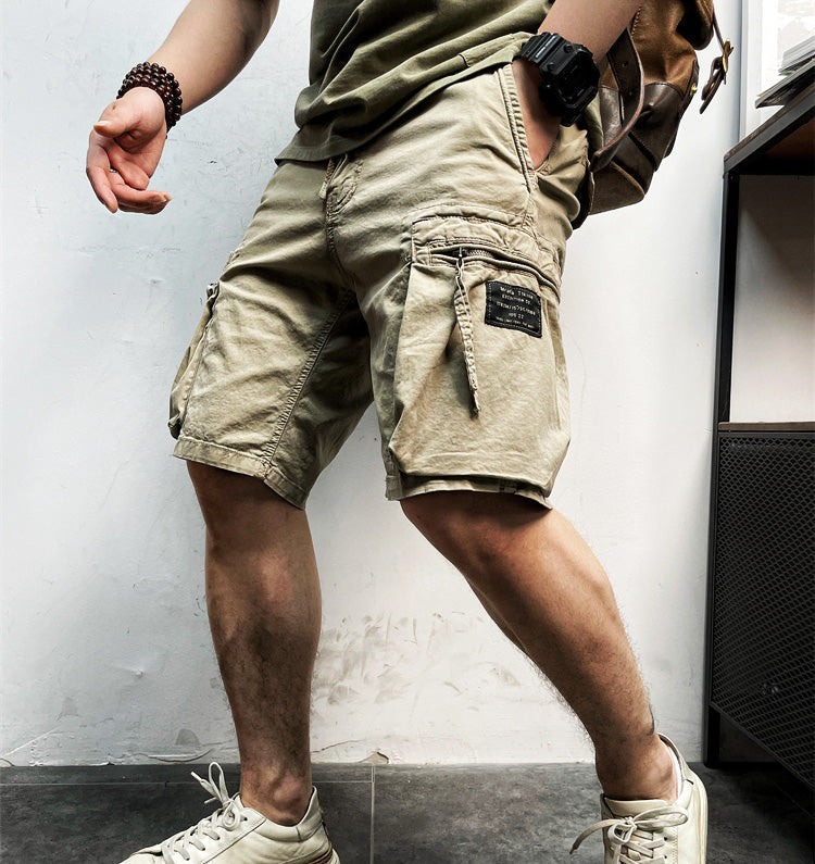 Herren Cargo Shorts Aus Baumwoll-Elasthan-Mischung Für Outdoor-Abenteuer - Bequeme Kurze Hosen Herren-1