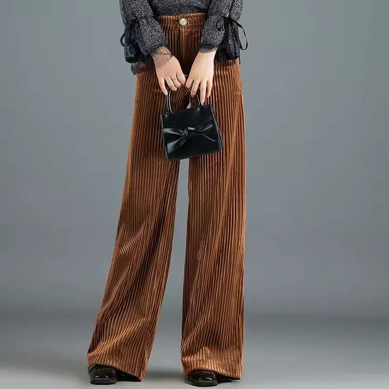 Elegante Samtkabelhose Damen im Flare-Design mit schmeichelhafter Passform - Stoffhose für jeden Anlass-6
