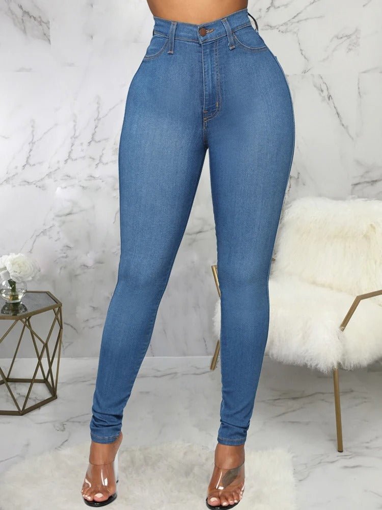 Variant image for Hohe Taille Dünne Jeans Damen, Bequeme Passform, Vielseitig, Größen XS-XL-5