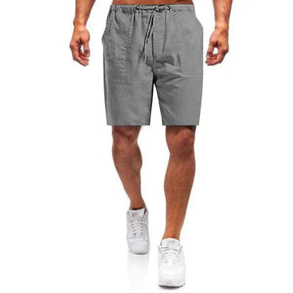 Herren-Leinenshorts Mit Elastischem Bund Und Taschen – Bequeme Kurze Hosen Für Komfort Und Stil-6