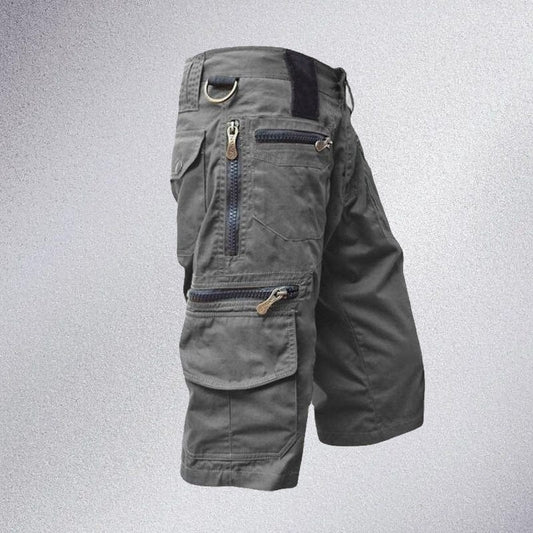 Herren Cargo Shorts Mit 10 Taschen Aus Baumwolle Und Verstellbarem Bund Für Outdoor-Aktivitäten-1