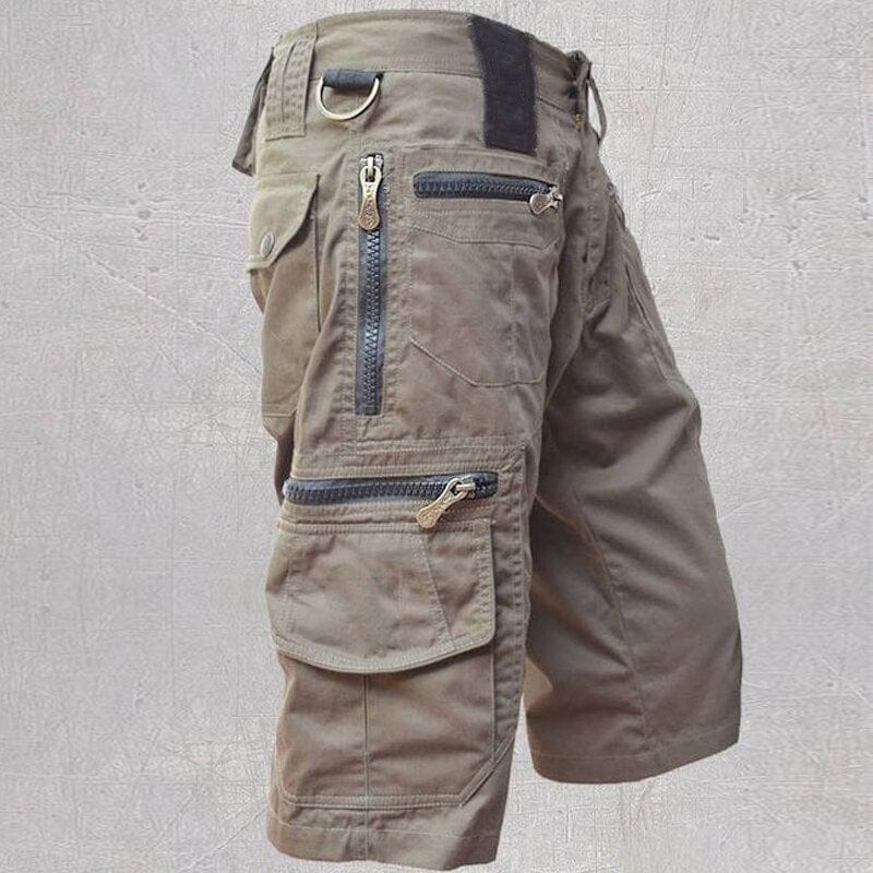Herren Cargo Shorts Mit 10 Taschen Aus Baumwolle Und Verstellbarem Bund Für Outdoor-Aktivitäten-5