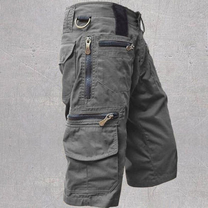 Herren Cargo Shorts Mit 10 Taschen Aus Baumwolle Und Verstellbarem Bund Für Outdoor-Aktivitäten-4