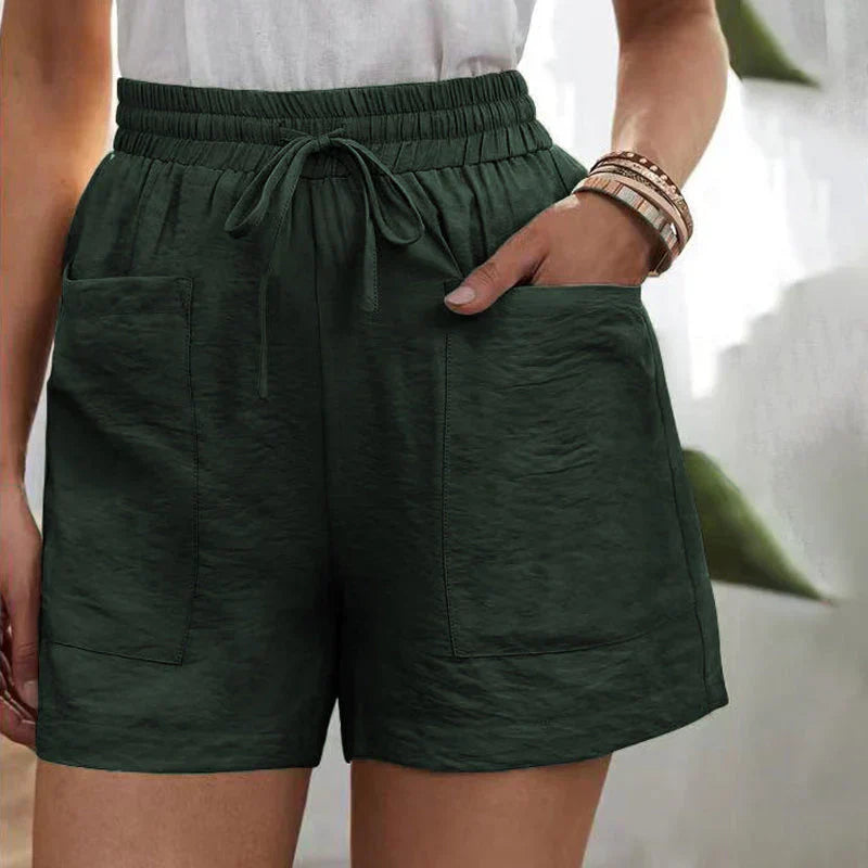 Lässige Shorts Herren Mit Taschen, Atmungsaktive Kurze Hosen Für Den Alltag, Leinenmischung-6