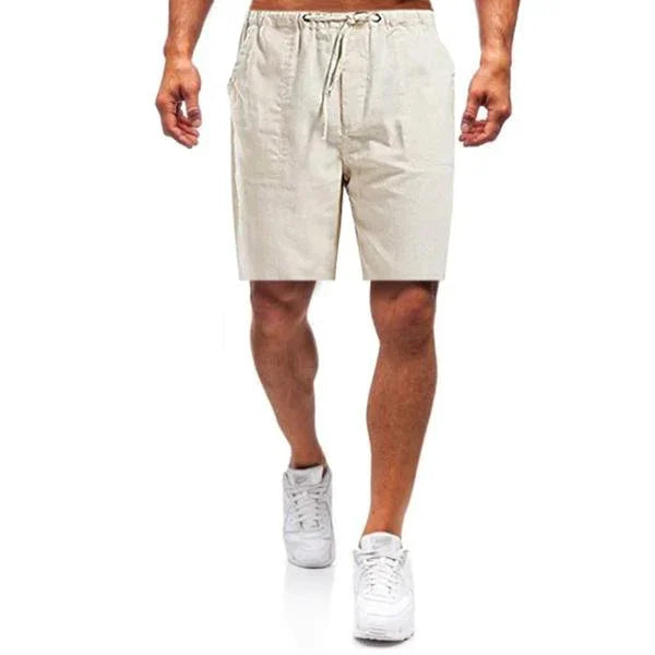 Variant image for Herren-Leinenshorts Mit Elastischem Bund Und Taschen – Bequeme Kurze Hosen Für Komfort Und Stil-17
