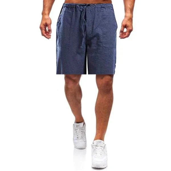 Variant image for Herren-Leinenshorts Mit Elastischem Bund Und Taschen – Bequeme Kurze Hosen Für Komfort Und Stil-33
