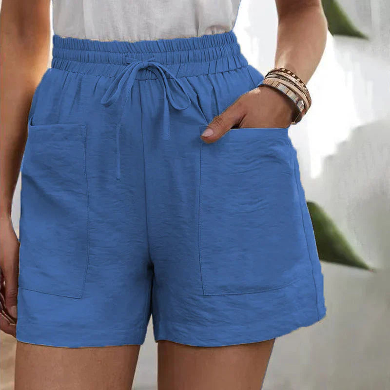 Variant image for Lässige Shorts Herren Mit Taschen, Atmungsaktive Kurze Hosen Für Den Alltag, Leinenmischung-25