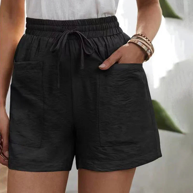 Variant image for Lässige Shorts Herren Mit Taschen, Atmungsaktive Kurze Hosen Für Den Alltag, Leinenmischung-9