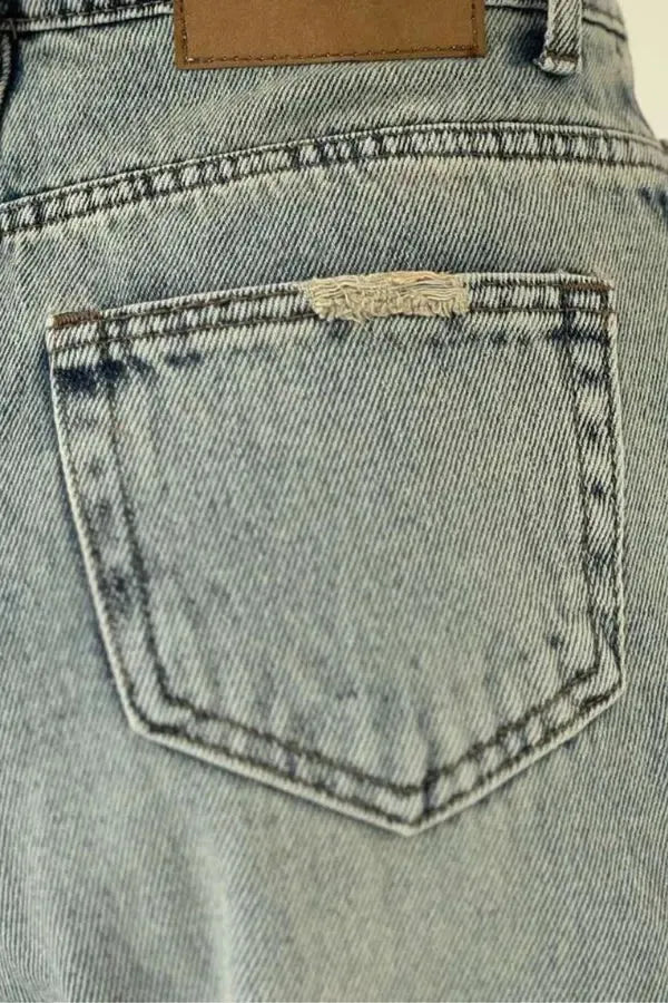 Vintage Weitbein-Jeans Damen Hochtailliert für Bequemen Tragekomfort-5