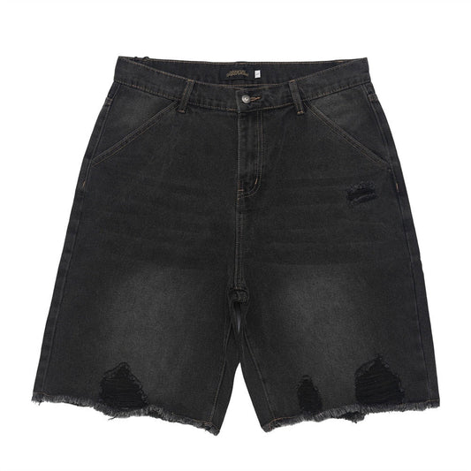 Baggy Herren Denim Shorts, Übergroß – Bequeme Kurze Hosen für Männer im Vintage-Stil-1
