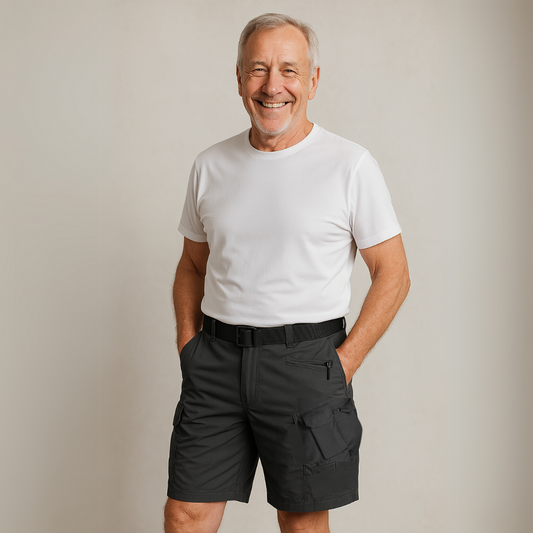 Herren Cargo Shorts Mit 7 Taschen Aus Leichtem, Wasserabweisendem Material Für Outdoor-Abenteuer-1