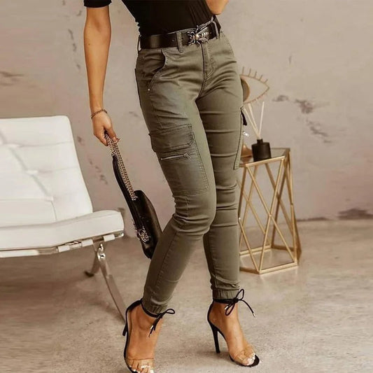 Stilvolle Frauen Jeans Hosen Mit Taschen Aus Bequemem Stretchstoff Und Moderner Passform-1