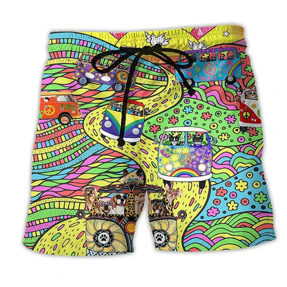 Variant image for Trendige Badehosen Herren mit Graffiti-Druck und einstellbarer Passform für Sommeraktivitäten-25