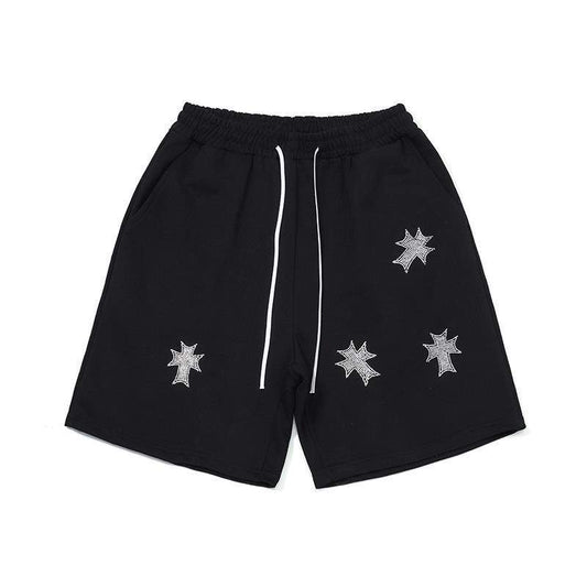 Cross Design Herren Shorts - Bequeme Kurze Sporthose für Freizeitkleidung, Atmungsaktives Material, Verstellbarer Bund-1