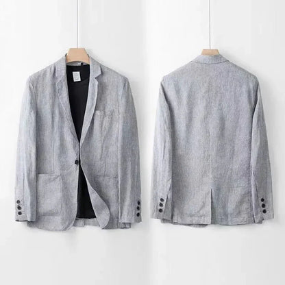 Herrenanzug Leinen Slim Fit 100% Atmungsaktiv | Eleganter Zweiteiler für Jeden Anlass-6
